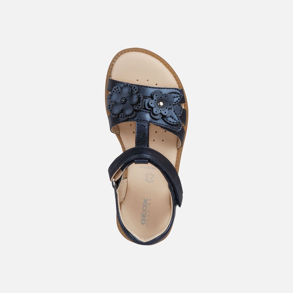 Geox Sandals Navy Karly - Geox Girls Shoes - ZBUMFO581